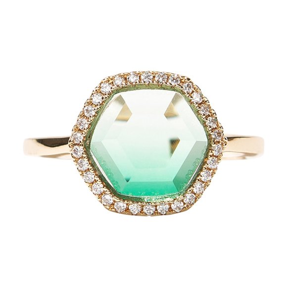 Joy Dravecky Chloe Ring - Jade Size 6-8 Adjustable - Picture 1 of 6